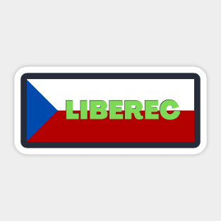 Liberec City in Czech Republic Flag Sticker